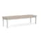 Lesro Lenox Steel 3 Seat Bench, Stone (Beige) Seat, Stone Back, 67 W 21 L 18.5 H, Linette Vinyl Seat LS3001 - alternate 2
